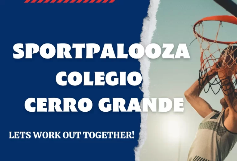 Afiche de Sportpalooza Colegio Cerro Grande 2022